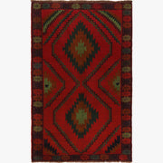 Red Color Baluchi Rug 4' 2" x 6' 8" - No. AL32809