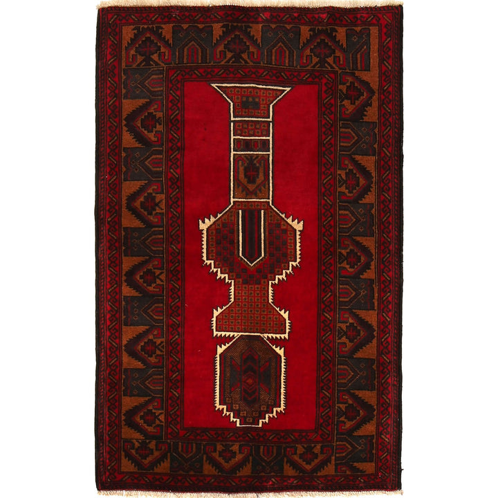 Red Baluchi Rug 2' 11" x 4' 7" - No. AL48013