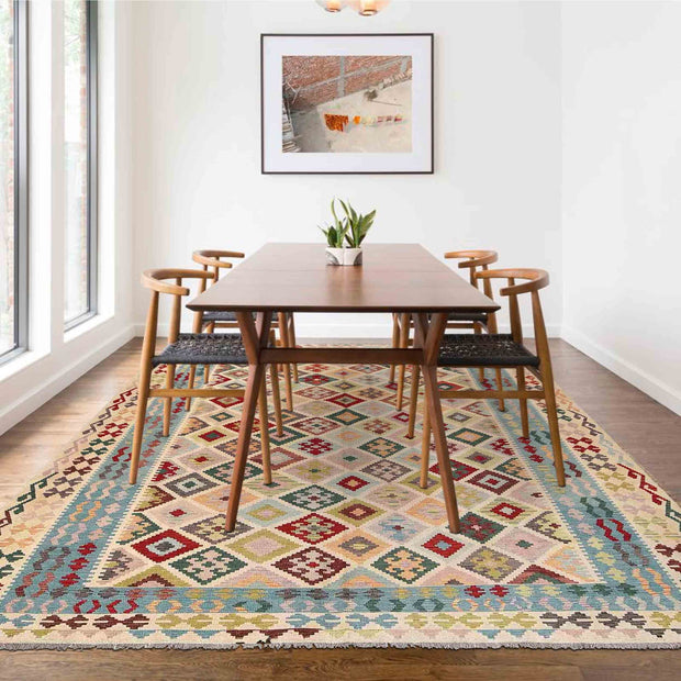 Hand Made Afghan Kilim 8' 6" x 11' 3" - No. AL89024