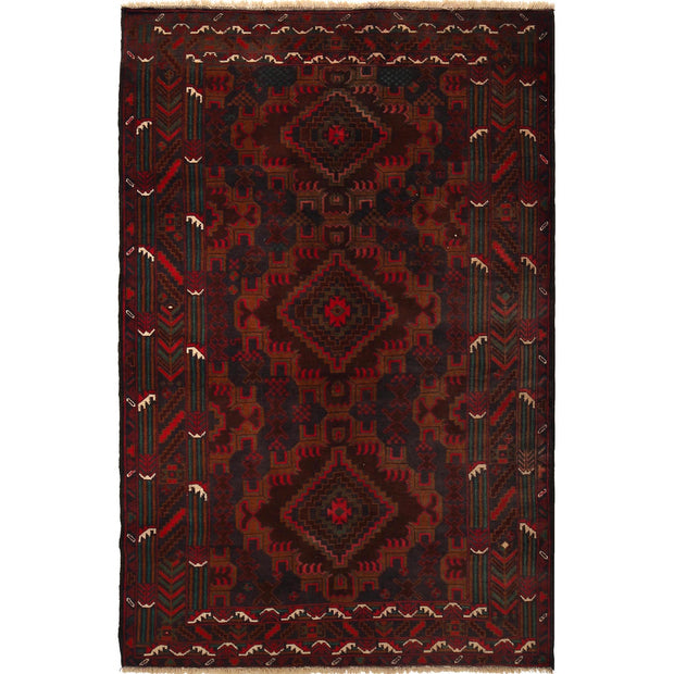 Tribal Baloch Rug 4' 0" x 6' 4" - No. AL52433