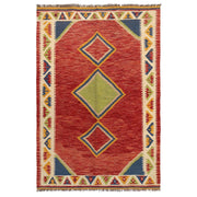 Hand Knotted Afghan Style Kilim 3' 11" x 5' 11" - No. AL58459