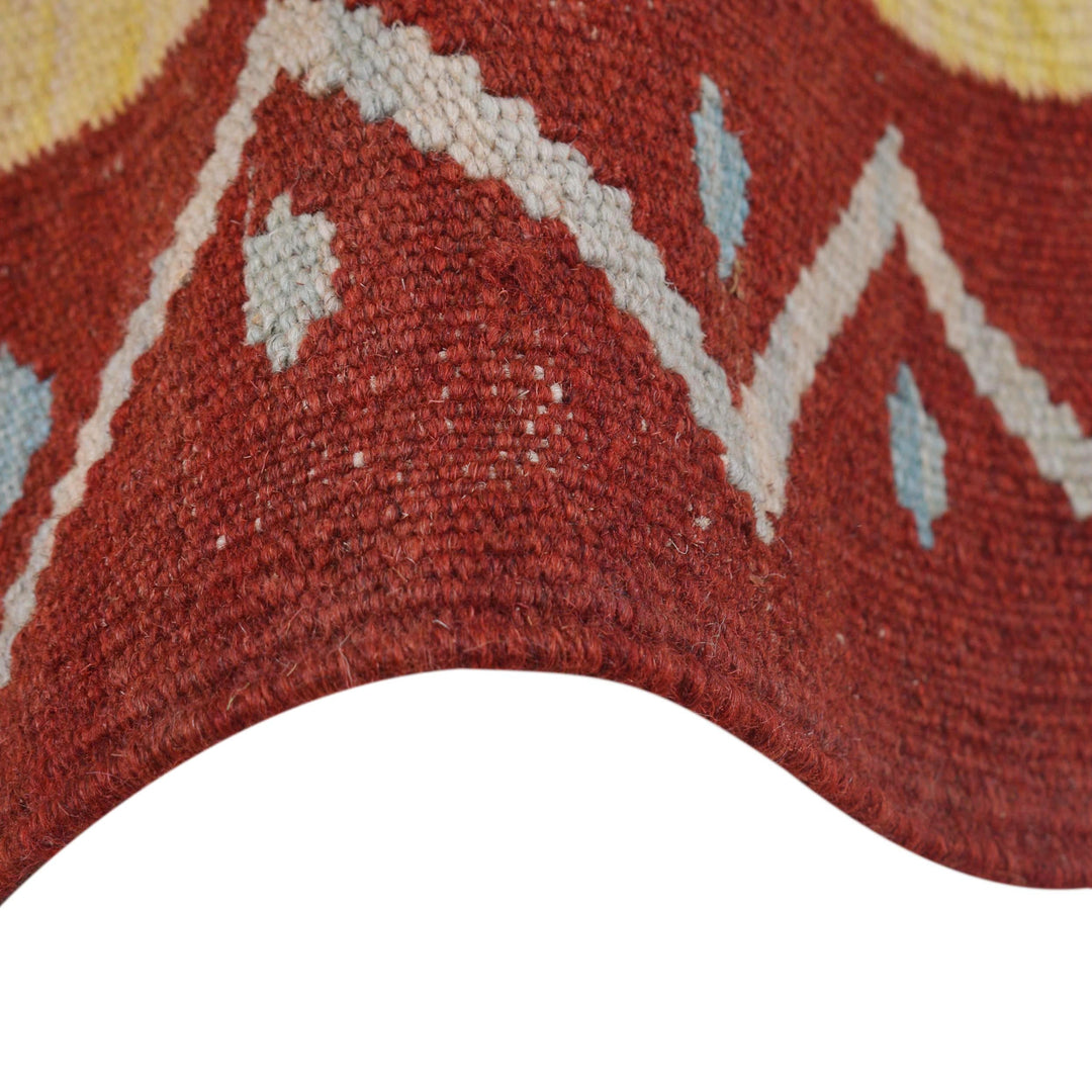 Afghan Vegetable Kilim Rug 2' 7" x 6' 4" Flat-Weave pattern