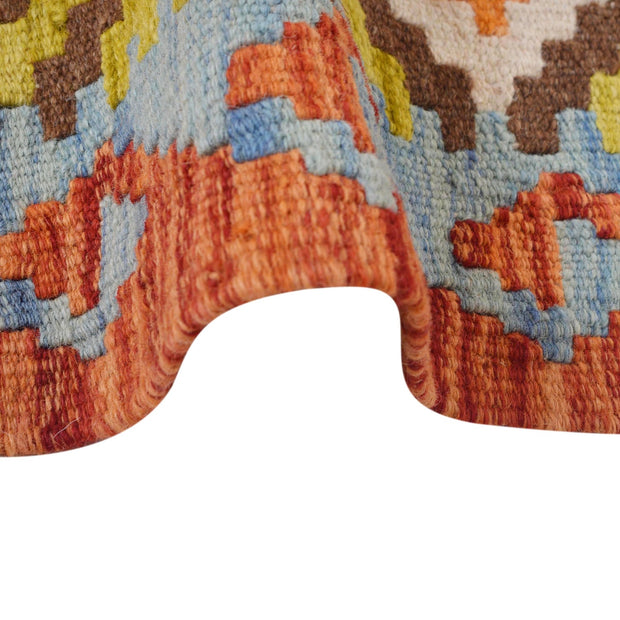 Hand Knotted Afghan Style Kilim Runner 2' 10" x 6' 4" - No. AL37130