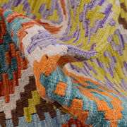 Hand Knotted Afghan Style Kilim Runner 2' 10" x 6' 4" - No. AL37130