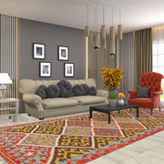 Hand Knotted Afghan Style Kilim Runner 2' 10" x 6' 4" - No. AL37130