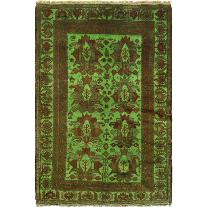 Green Color Overdyed 3' 11" x 5' 7" - No. AL52964