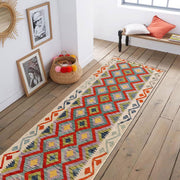 Hand Knotted Afghan Style Kilim Runner 2' 9" x 9' 8" - No. AL93215