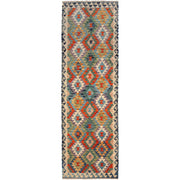 Hand Woven Wool Kelim Runner 2' 10" x 9' 9" - No. AL85640