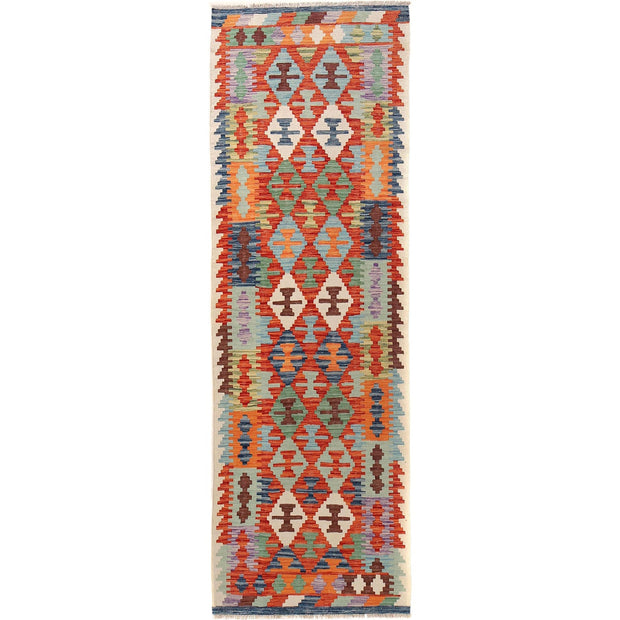 Hand Knotted Flatweave Kilim Runner 2' 10" x 9' 6" - No. AL58505