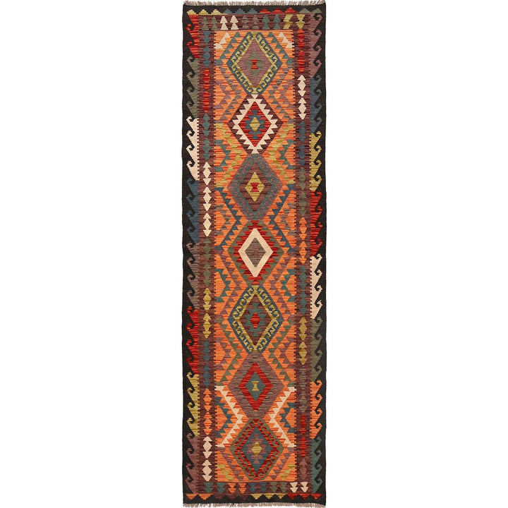 Hand Made Afghan Kilim Runner 2' 7" x 9' 3" - No. AL34586