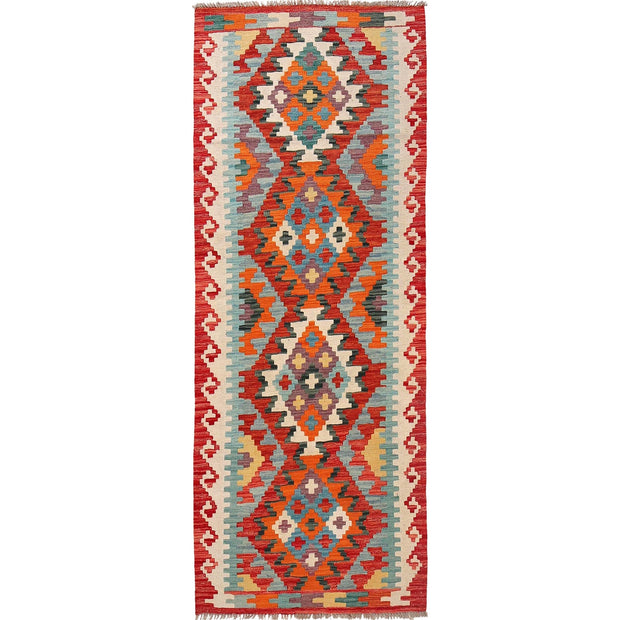 Hand Knotted Flatweave Kilim Runner 2' 11" x 7' 1" - No. AL62813
