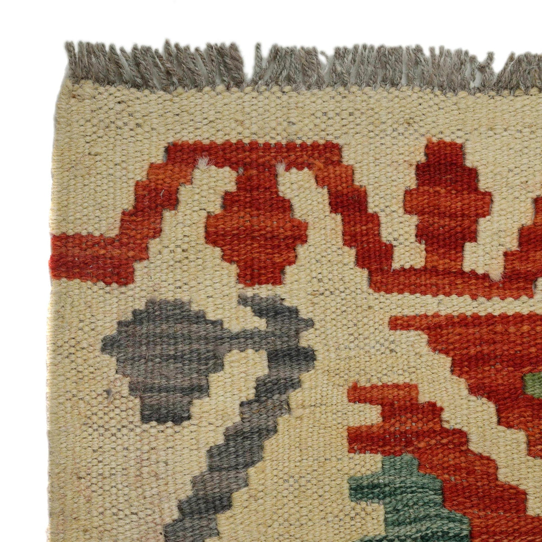 Hand Woven Wool Kelim Runner 2' 10" x 10' 5" - No. AL64408