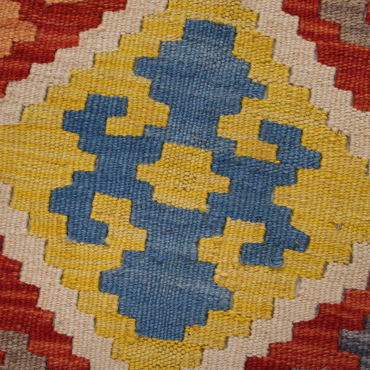 Hand Woven Wool Kelim Runner 2' 10" x 10' 5" - No. AL64408