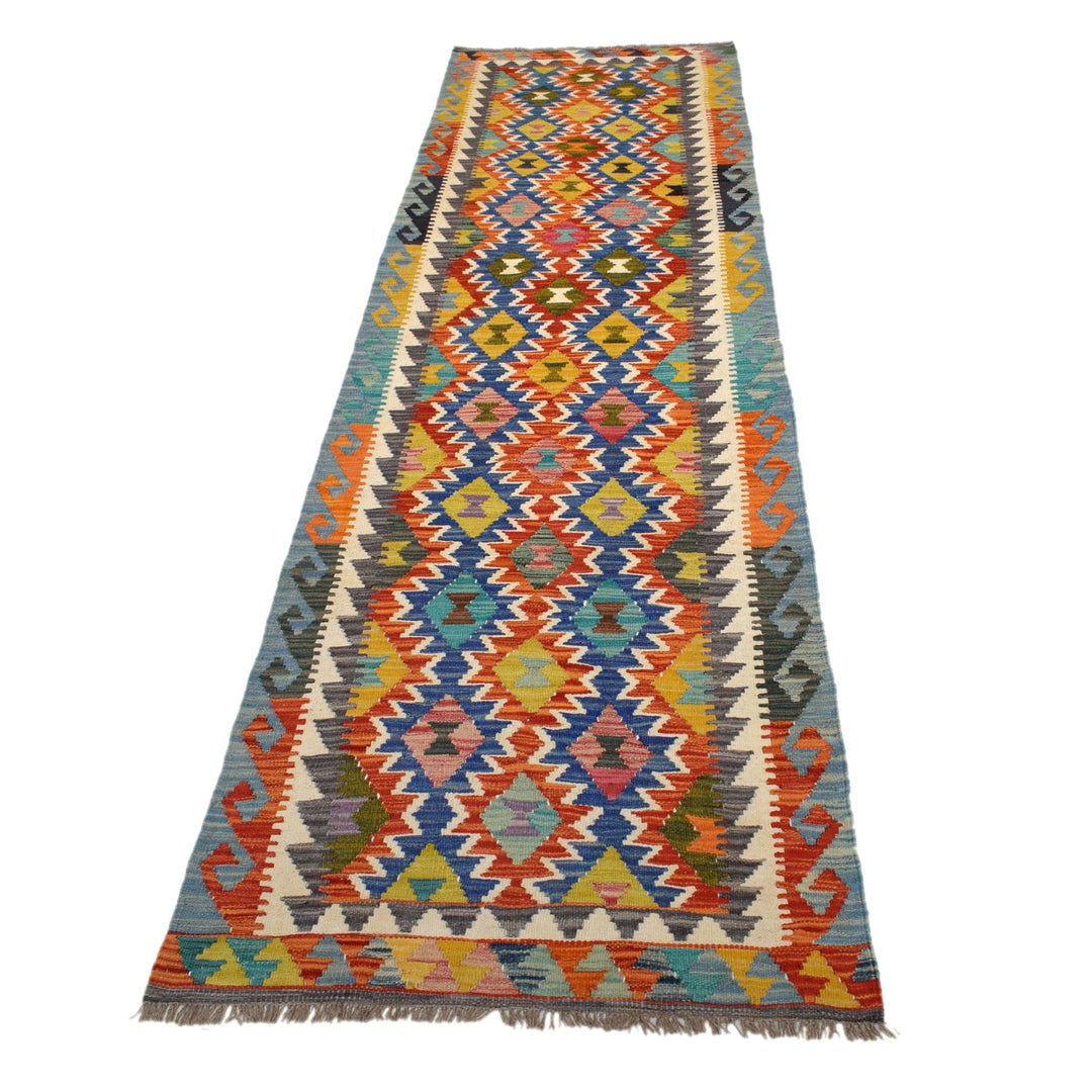 Hand Made Afghan Kilim Runner 2' 9" x 9' 11" - No. AL89360