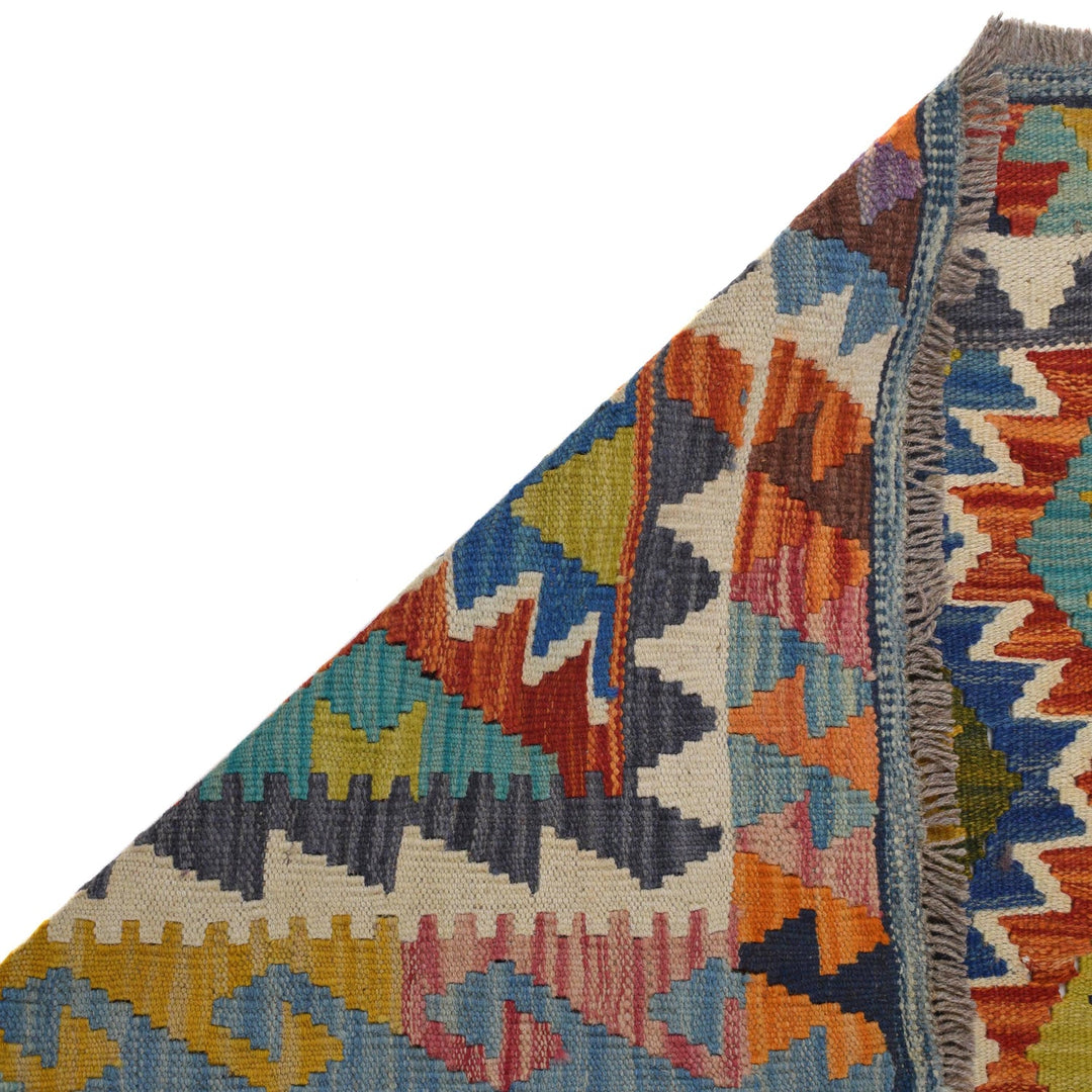 Hand Made Afghan Kilim Runner 2' 9" x 9' 11" - No. AL89360