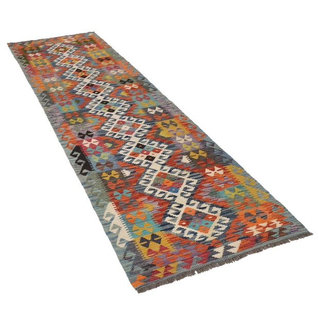 Hand Made Afghan Kilim Runner 2' 9" x 9' 8" - No. AL45543