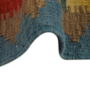 Colorful Flat-Weave Wool Kilim Runner 2' 2"x 6' 7" - No. AL58047