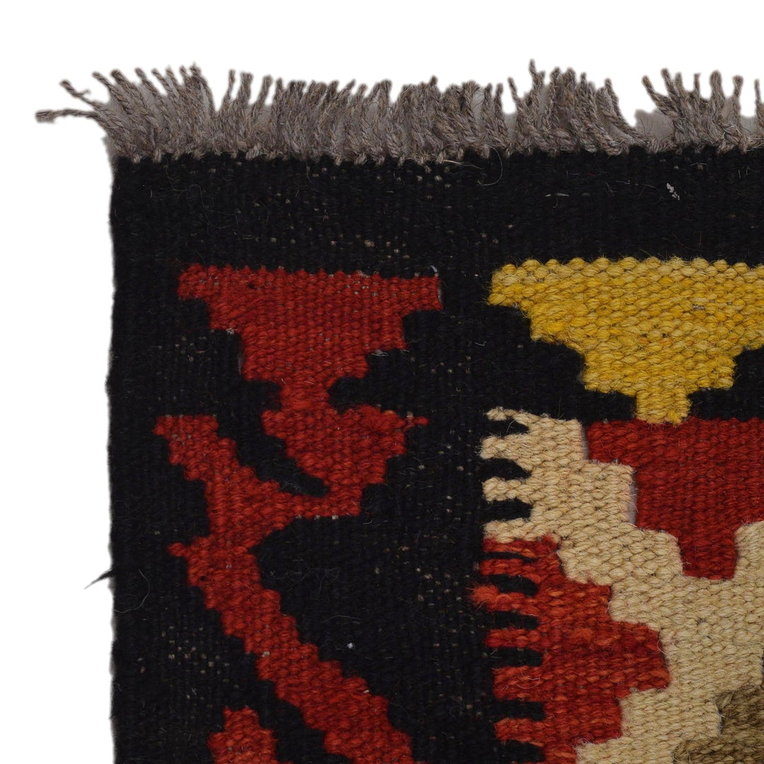 Colorful Flat-Weave Wool Kilim Runner 2' 2"x 6' 6" - No. AL69462