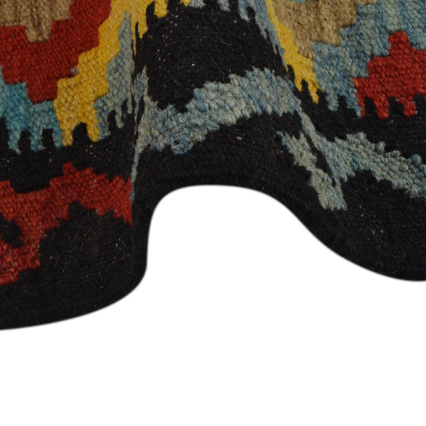 Colorful Flat-Weave Wool Kilim Runner 2' 2"x 6' 6" - No. AL69462