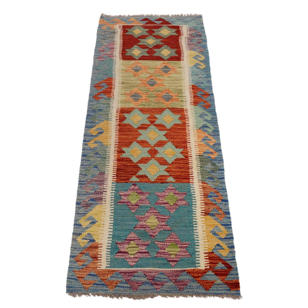 Hand Made Afghan Kilim Runner 1' 9" x 4' 9" - No. AL94660