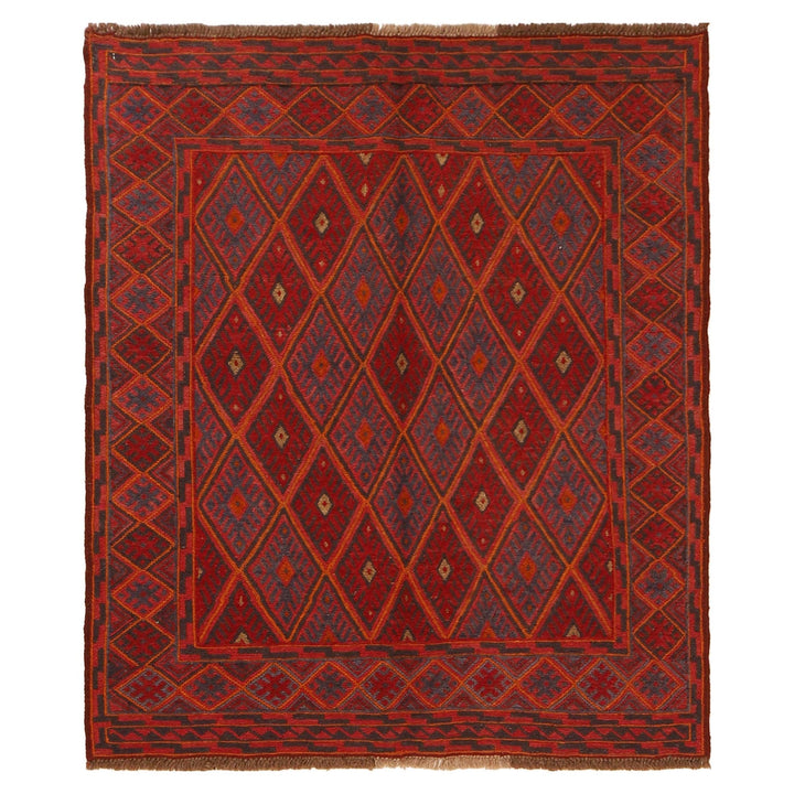 Hand Knotted Mashwani Area Rug 3' 10" x 4' 6" - No. AL81766