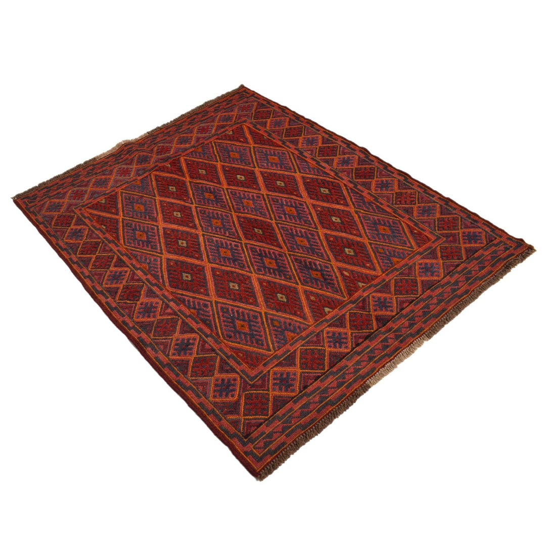 Hand Knotted Mashwani Area Rug 3' 10" x 4' 6" - No. AL81766