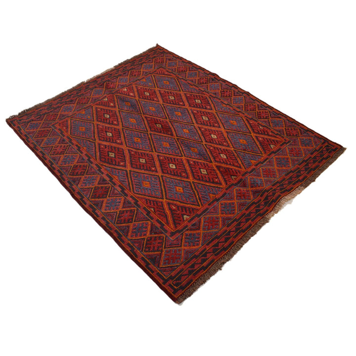 Hand Knotted Mashwani Area Rug 3' 10" x 4' 6" - No. AL81766