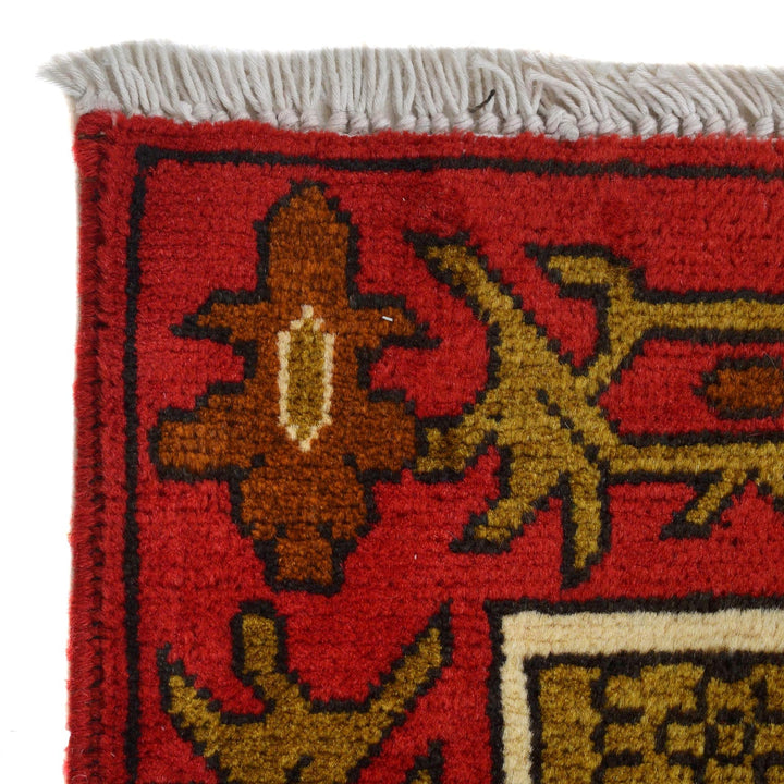 Afghan War Rug 4' 0" x 5' 9" Hand-Knotted | No. AL76110