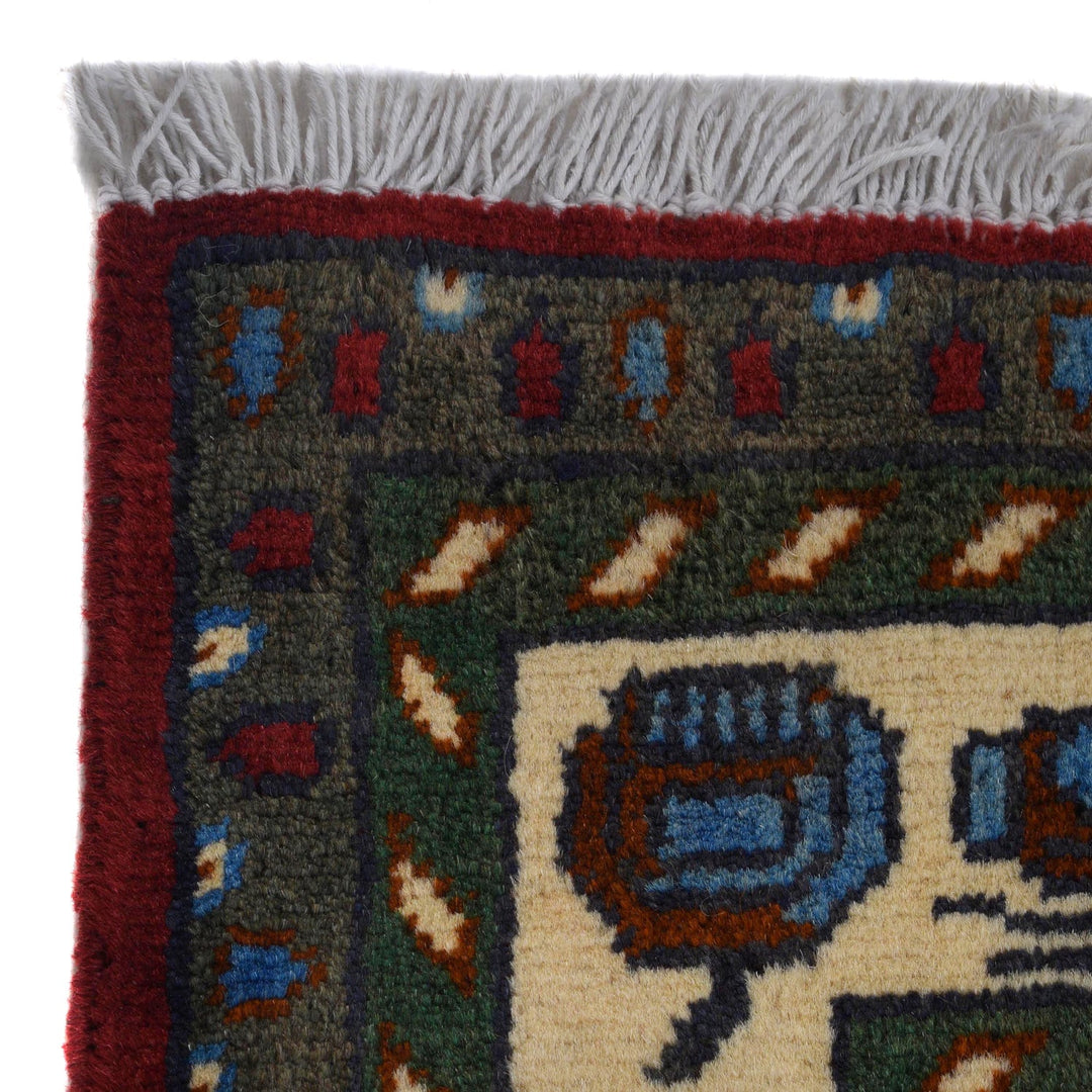 Handcrafted Afghan War Rug 3' 4" x 4' 9" - No. AL75277