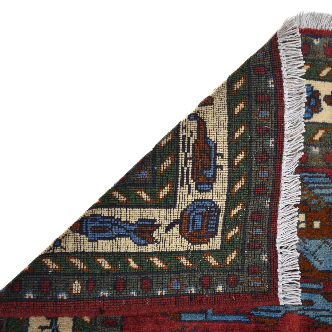 Handcrafted Afghan War Rug 3' 4" x 4' 9" - No. AL75277