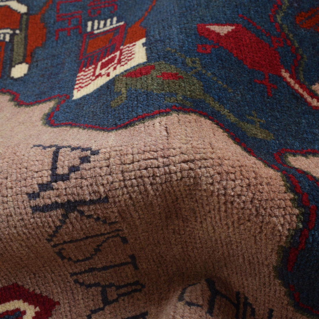 Handmade Afghan War Area Rug 2' 7" x 3' 11" - No. AL22158