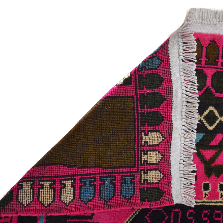 Hand-Knotted Afghan War Carpet 2' 8" x 4' 4" - No. AL13280