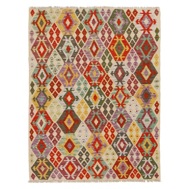Handmade Vegetable Kilim 4' 2" x 5' 6" - No. AL20743