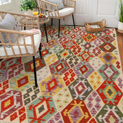 Handmade Vegetable Kilim 4' 2" x 5' 6" - No. AL20743