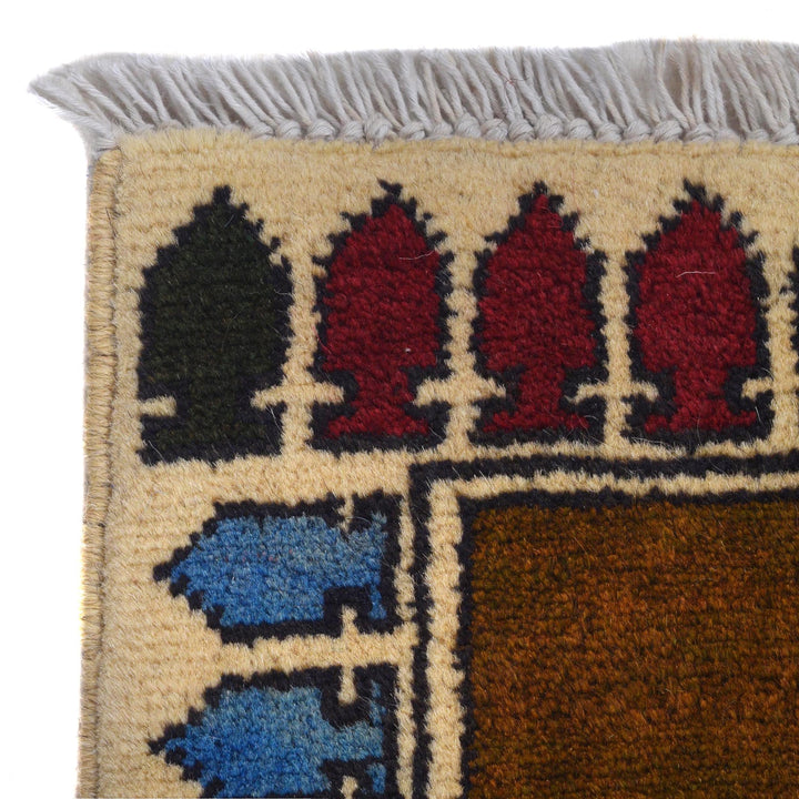 Beige Color War Rug 2' 11" x 4' 5" - No. AL42124