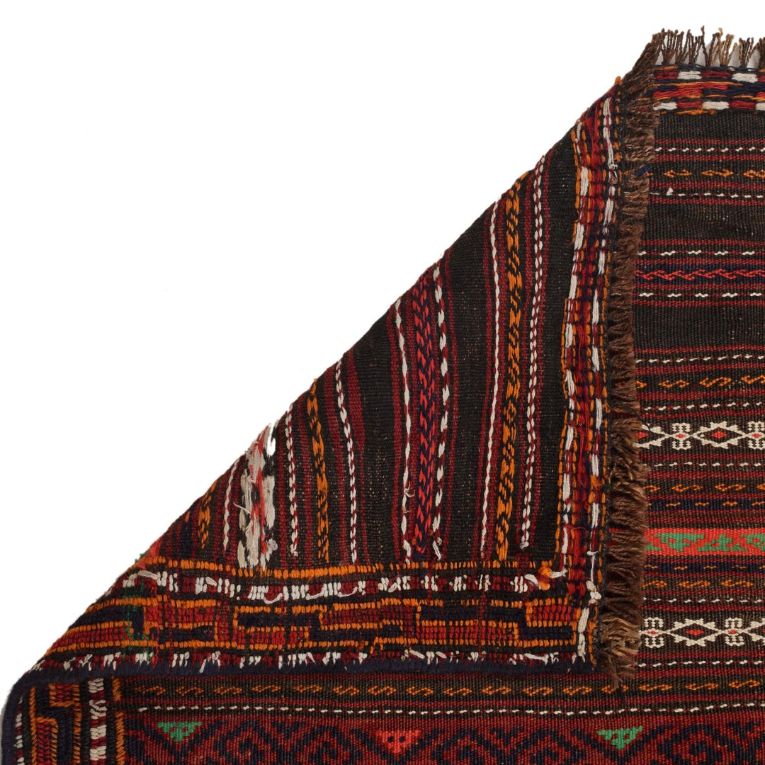 Afghan Kilim Rug 4' 0" x 6' 5" Flat-Weave pattern