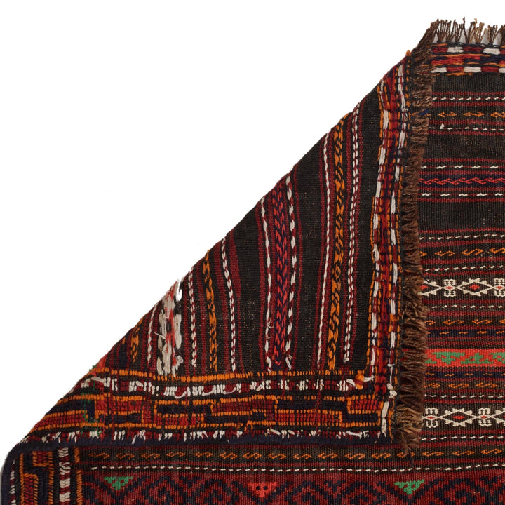 Afghan Kilim Rug 4' 0" x 6' 5" Flat-Weave pattern