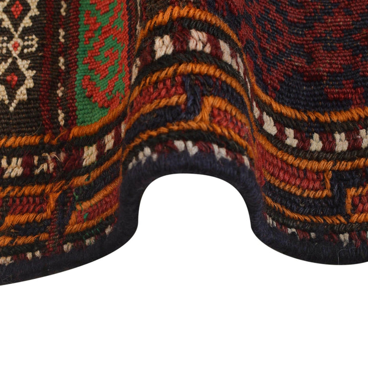 Afghan Kilim Rug 4' 0" x 6' 5" Flat-Weave border