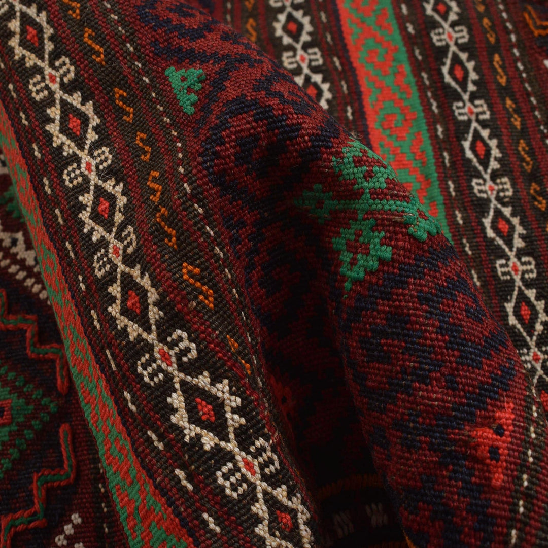 Afghan Kilim Rug 4' 0" x 6' 5" Flat-Weave field