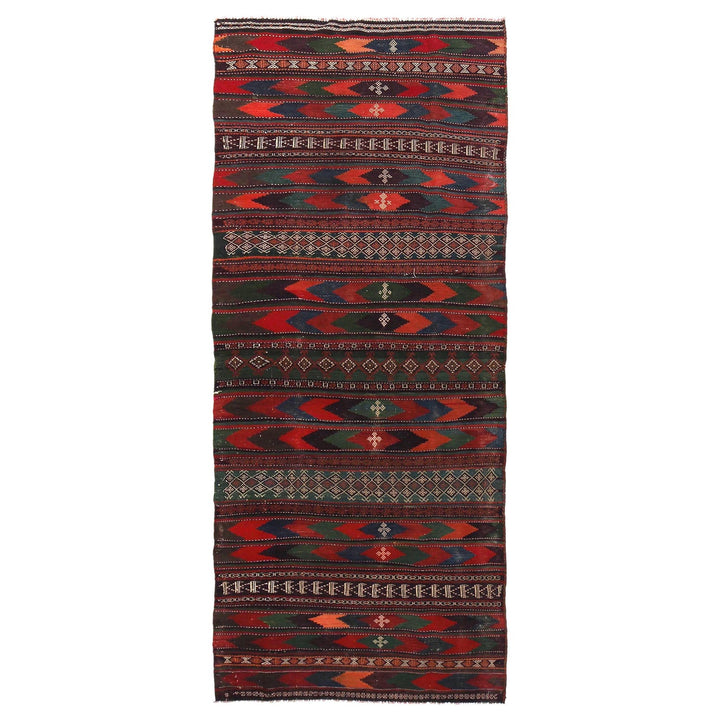 Hand Knotted Sufra Kilem Runner 3' 8" x 10' 0" - No. AL46694