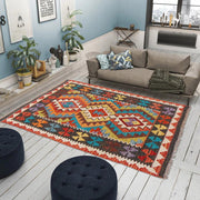 Hand Woven Wool Kelim 2' 7" x 3' 11" - No. AL94948