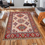 Handmade Kazak Area Rug 4' 0" x 5' 9" - No. AL91843