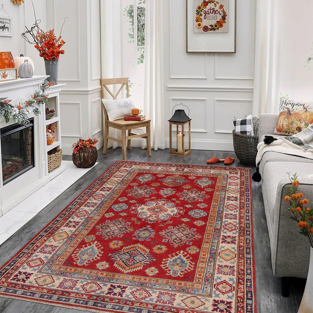 Oriental Kazak Rug 4' 1" x 5' 11" - No. AL47341