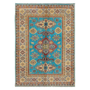 Handmade Kazak Area Rug 4' 0" x 5' 5" - No. AL64953