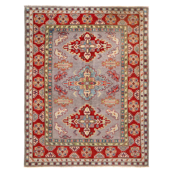 Hand Knotted Kazak Oriental Rug 5' 0" x 6' 7" - No. AL64716