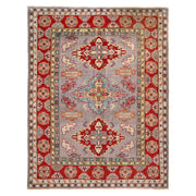 Hand Knotted Kazak Oriental Rug 5' 0" x 6' 7" - No. AL64716