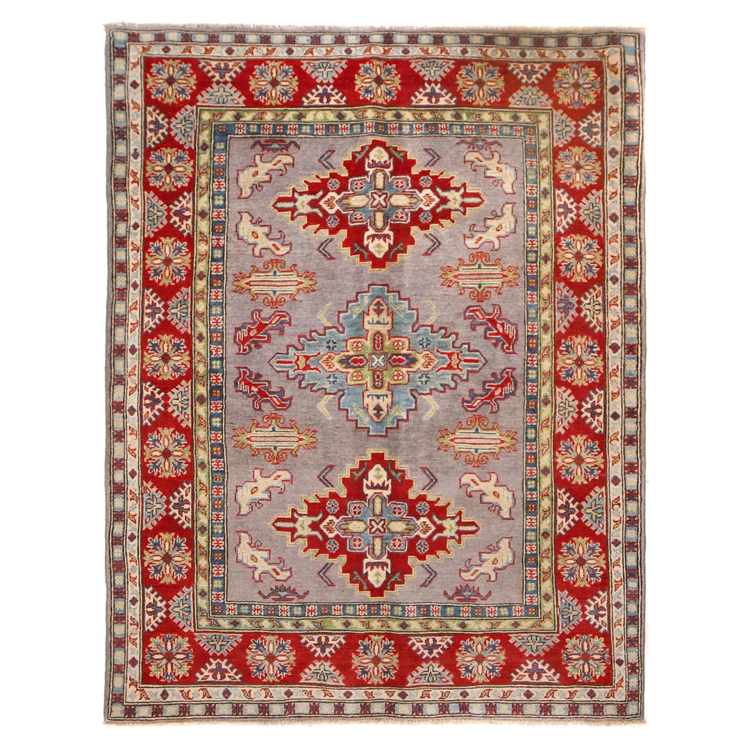 Gray Color Kazak Rug 5' 0" x 6' 7" - No. AL16749