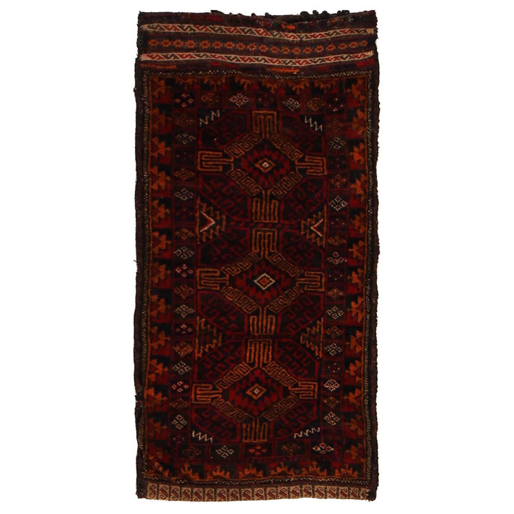Afghan Balisht Rug 1' 9" x 3' 7" Hand-Knotted