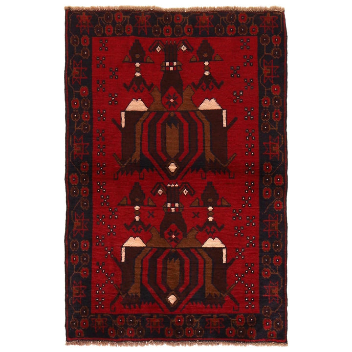 Red Baluchi Rug 2' 11" x 4' 5" - No. AL12399