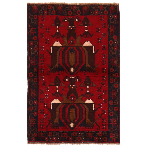 Red Baluchi Rug 2' 11" x 4' 5" - No. AL12399